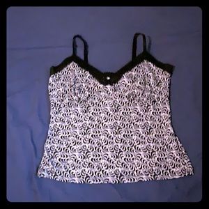 Sexy Black and White Bed Tank/Lingerie